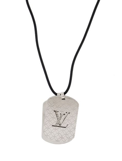 Vintage Louis Vuitton Silver Dog Tags 